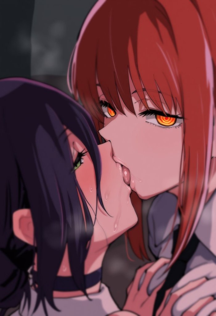 【画像】レゼとマキマが濃厚なベロチューしてる画像