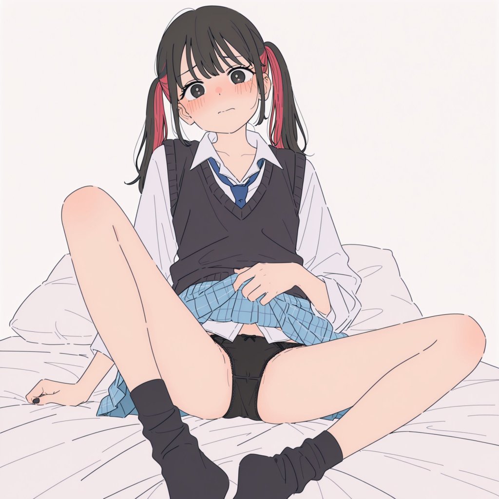 【着せ恋】えっちな黒パンツ見せてくれる菅谷乃羽ちゃん