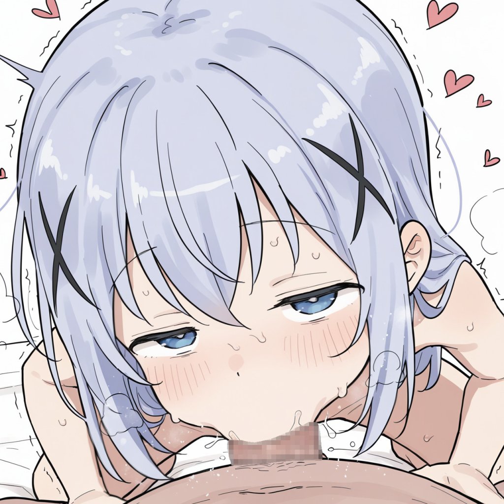 【画像】チノちゃんにえっぐいフェラさせるエロ画像♥