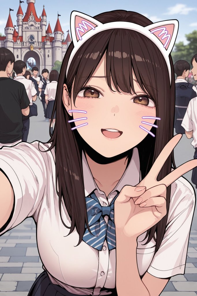 【二次エロ】彼氏と夢の国デートする女の子