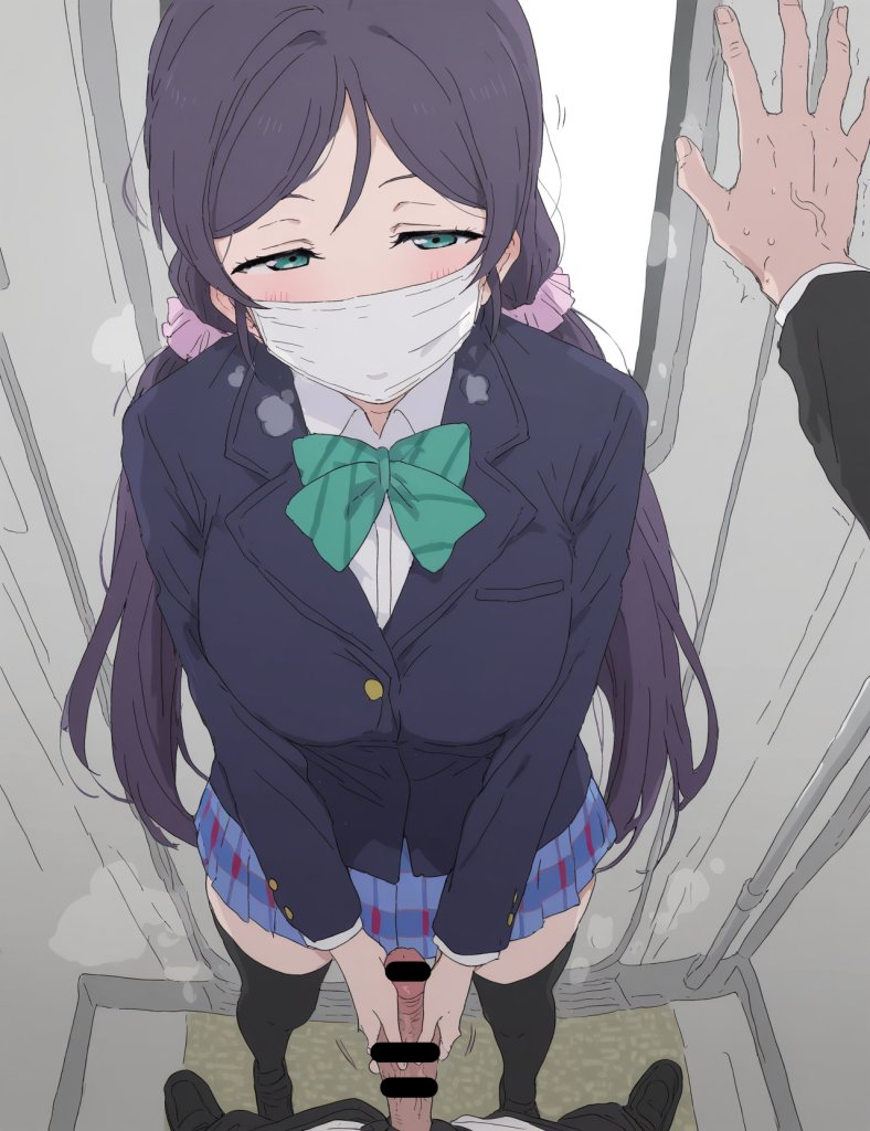 【二次エロ】東條希ちゃんに電車逆痴漢されるエロ画像