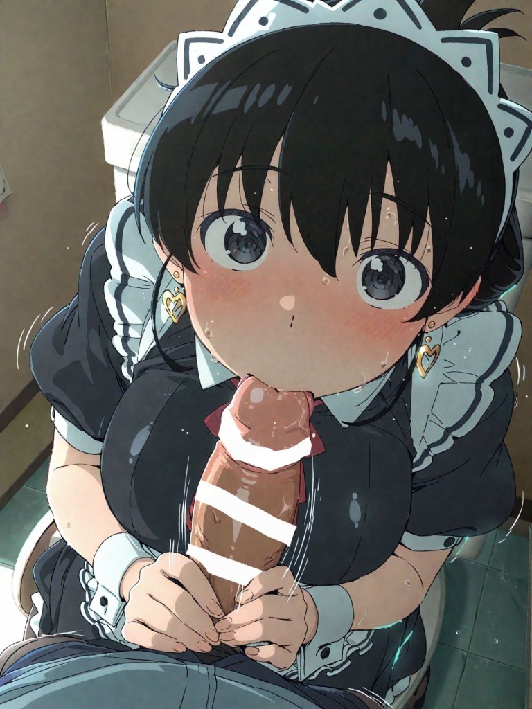 【画像】荒砥凪先輩にトイレで抜いてもらうエロ画像♥