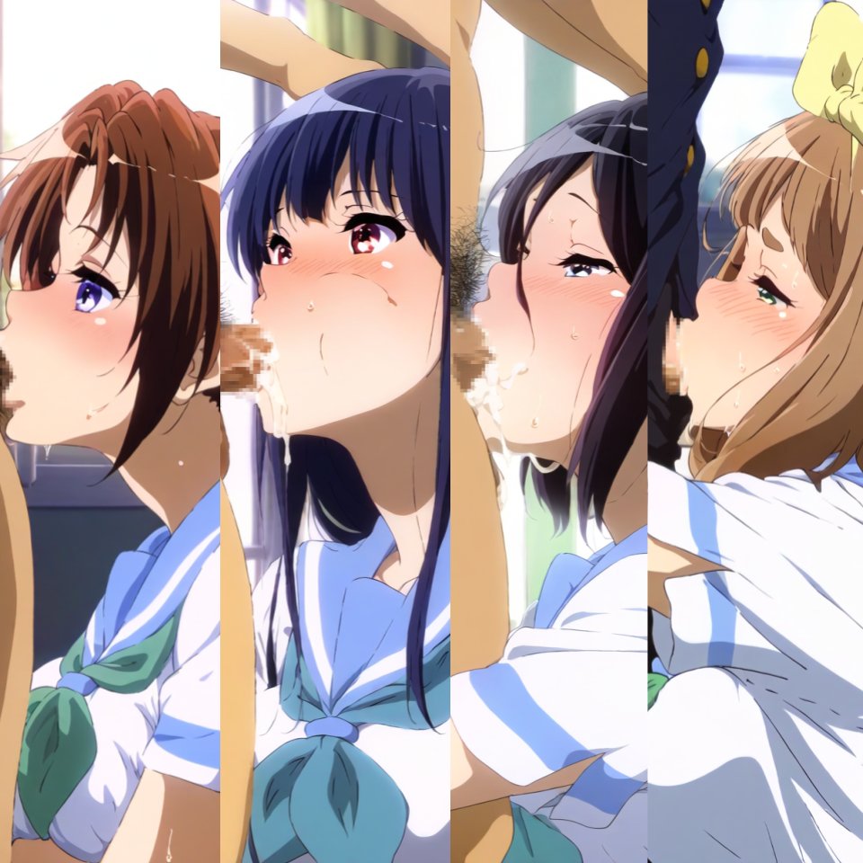 【響け!】南中カルテットに教室でフェラってもらうエロ画像♥