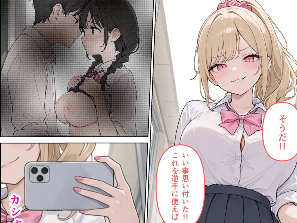 【エロ漫画】彼女の知らないところでギャルに毎日精子を搾り取られている件