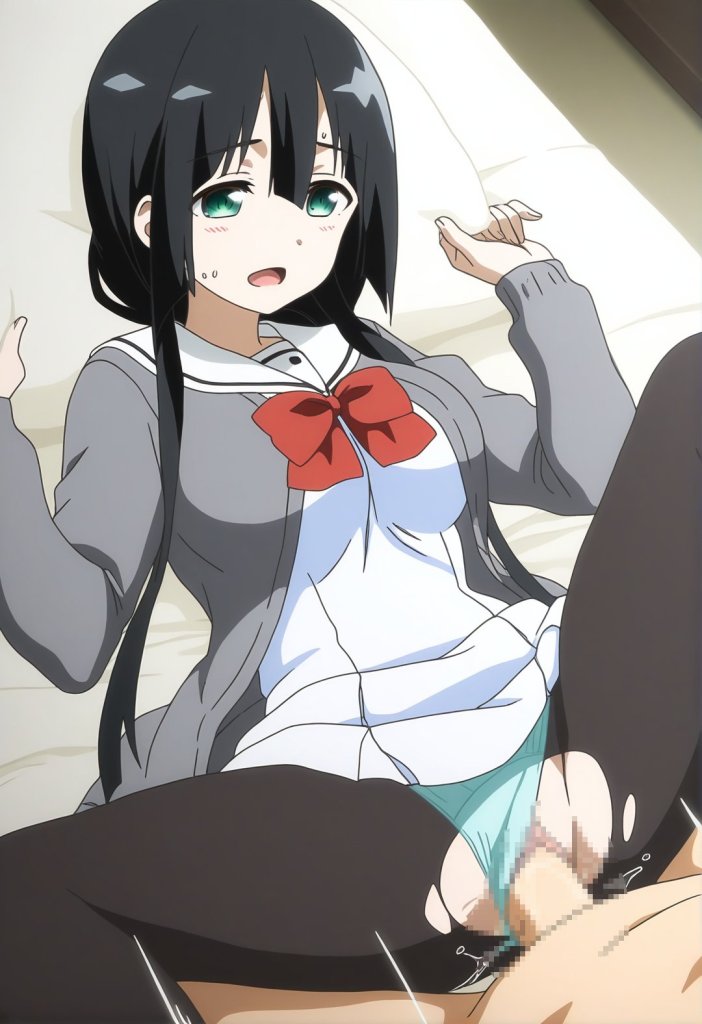 【ゆゆゆ/エロ】東郷美森ちゃんとベッドで制服えっちするエロ画像