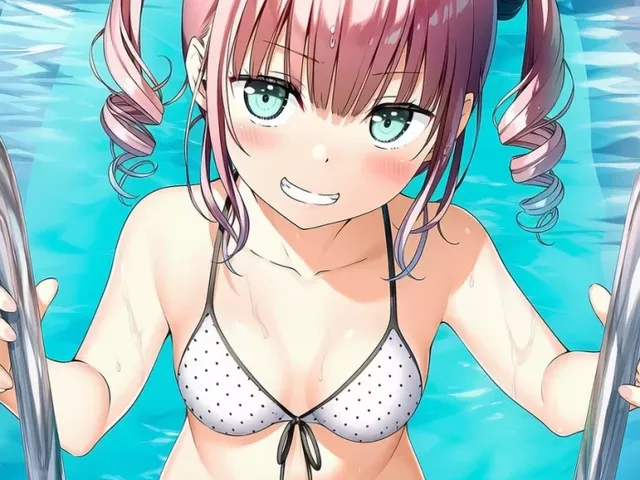 【二次元】プールでラッキースケベな件