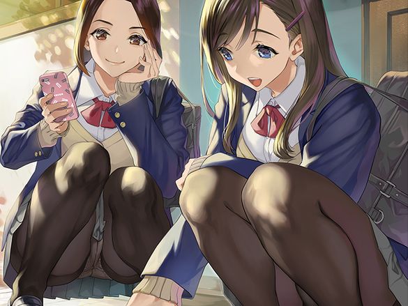 【画像】しゃがみパンチラはマン肉の描き方が肝だよね