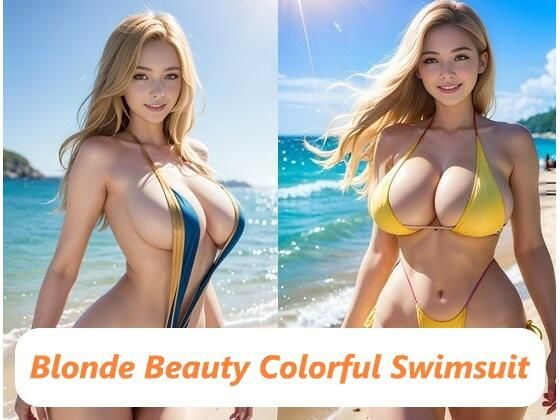 【ワンピース エロ同人】 Blonde Beauty Colorful Swimsuit【ブロンド美女カラフル水着】