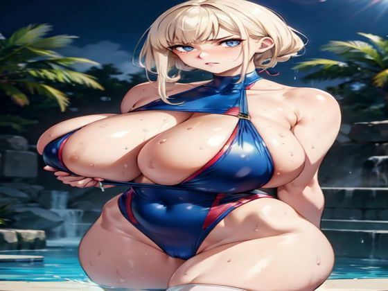 【ワンピース エロ同人】 爆乳AIワンピース水着1