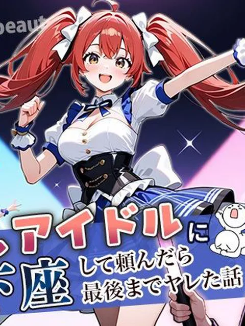 【同人エロ漫画】  推しアイドルに土下座して頼んだら最後までヤレた話