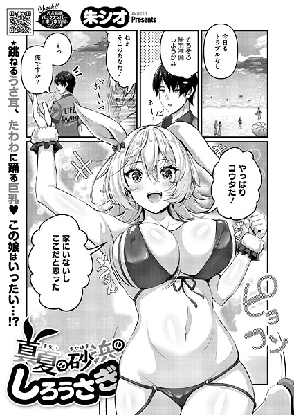 【エロ漫画】 真夏の砂浜のしろうさぎ  朱シオ