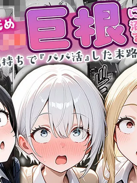 【同人エロ漫画】  貞操感低めギャルJ〇達 パパ活おじさんのデカチンに沼る