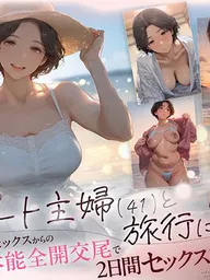 【エロ同人】  バ先のパート主婦（41） と旅行に行ったらいちゃラブ恋人セックスからの性欲剥き出し本能全開交尾で2日間セックスしまくった話