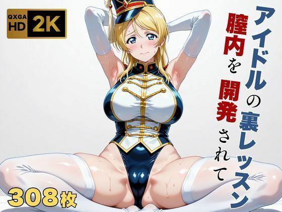 【エロ同人】金髪アイドルのレオタード姿 巨乳と中出し 騎乗位 アナル責めを教えられるシチュエーション！！